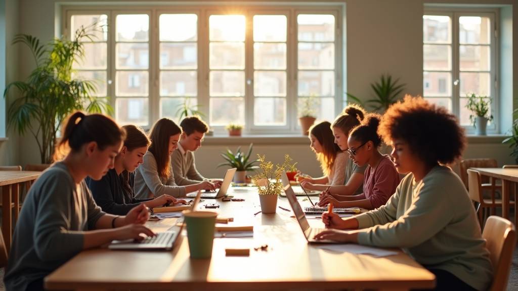 Équipe d'accompagnateurs lors d'une réunion de suivi de parcours à Convergence Lyon