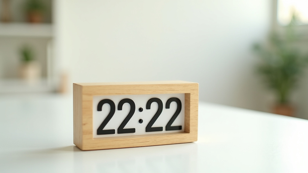 Personne méditant face à une horloge affichant 22h22